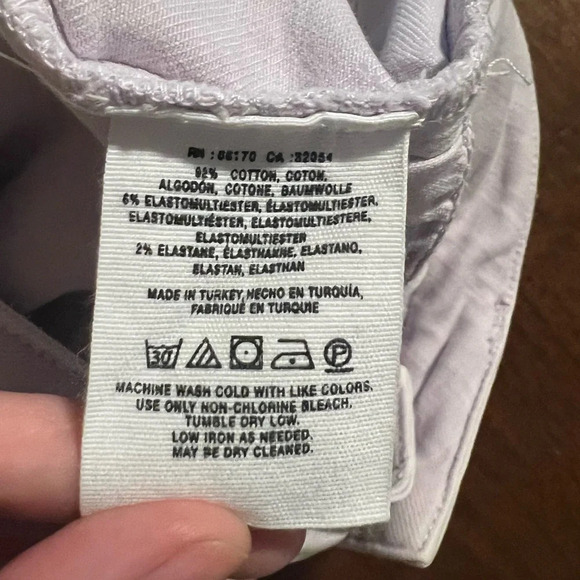 Pilcro by Anthropology Women Size 30 Bootcut Raw Hem Lavender High Rise Pants - Picture 11 of 12